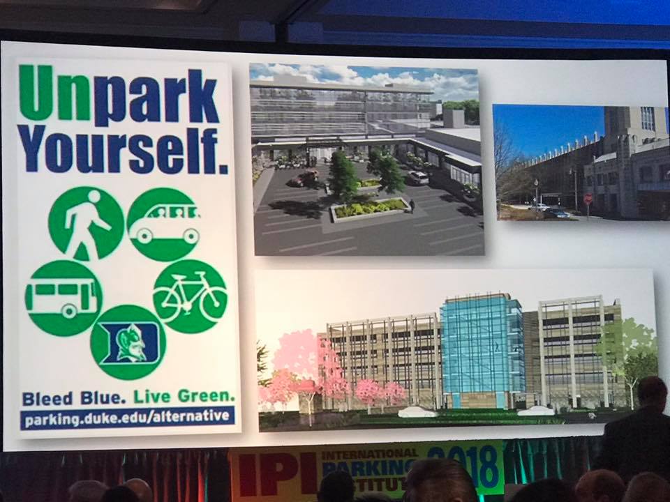 T2SystemsInc's tweet photo. Congratulations to Duke University for winning Parking Organization of the Year at #IPI2018. We are proud to partner with you! https://t.co/kaywi2HGah