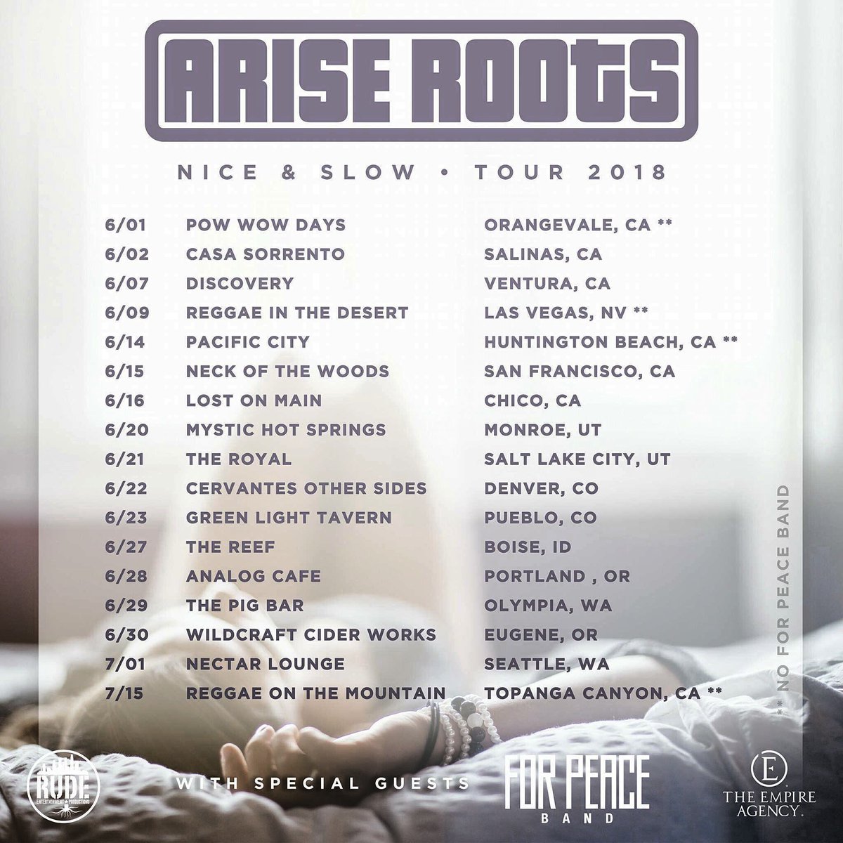 NorCalStTm's tweet photo. #NiceandSlowTour !  Tickets and info at: https://t.co/CoUmC5YAFY

#ariseroots #forpeaceband #empireagency #empireartist #reggae #roots #rootsreggae #norcal #ncst #california #californiaroots #caliroots #californiaroots #rudeentertainment #norcalstreetteam @ARISEROOTS @RudyRudeMan https://t.co/J4IxJKSk2y