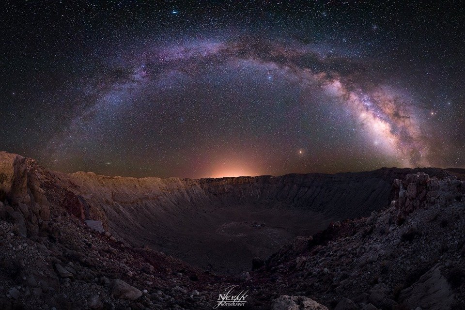 MeteorCraterAZ's tweet photo. Meteor Crater hosted a Milky Way Photography Night this weekend, where local photographers had the chance to shoot the Milky Way over Meteor Crater!

Here is Joe Neely's shot of the Milky Way over Meteor Crater this weekend!

#milkyway #meteorcrater #nightphotography #nightsky https://t.co/nVohK14uLg