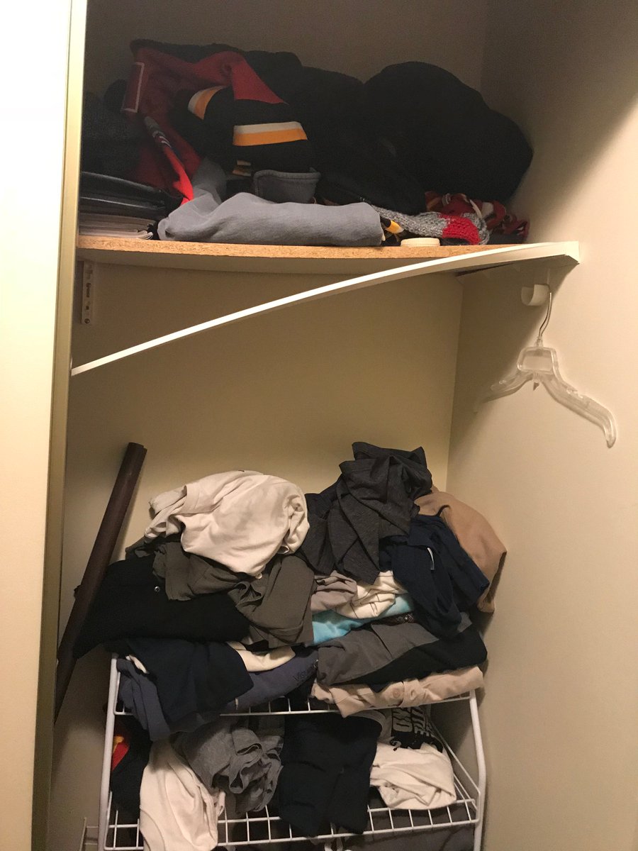 jobjarcanada's tweet photo. The before and after for our winner Karina and her family, the winners of our Job from the Jar day! Do you want a free handyman? Stay tuned: we are in a new neighbourhood every two weeks. #closetgoals #JobJarday https://t.co/YINEGOQsx1