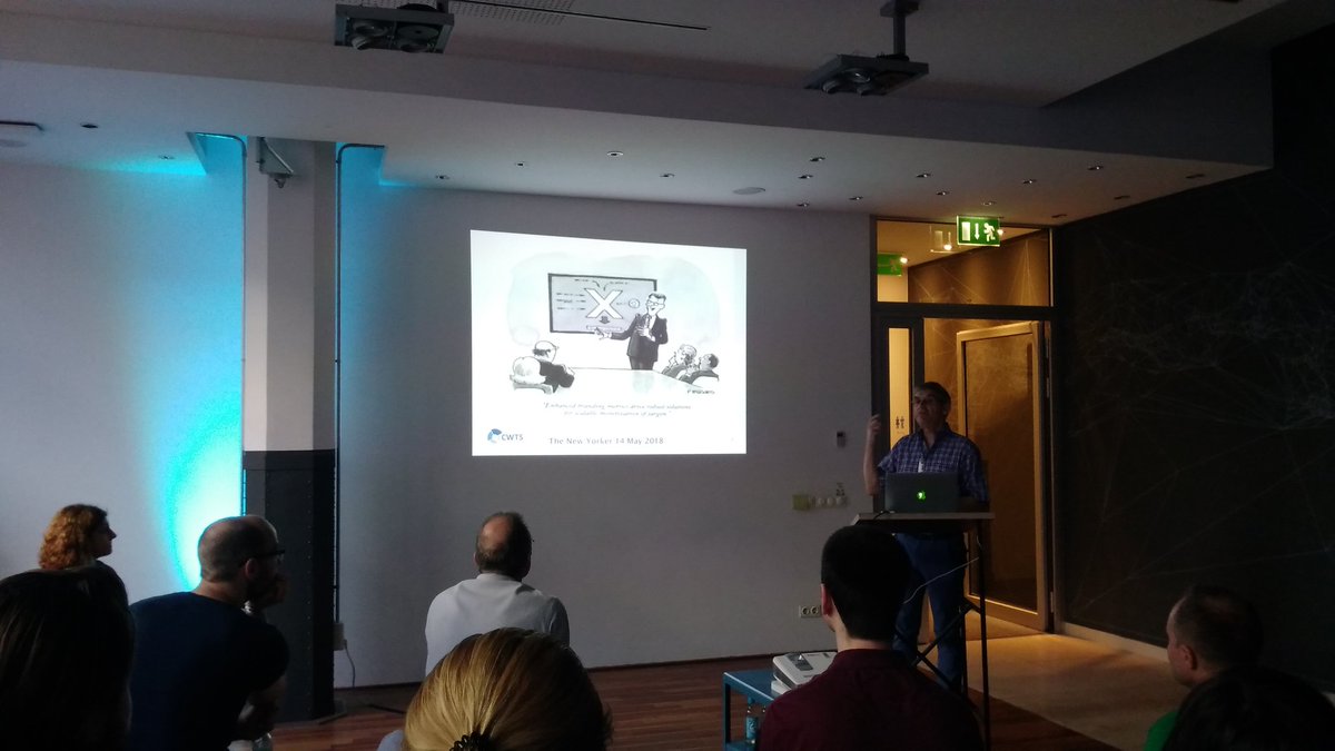 "There is a strong demand for nonsense about metrics." <a href="/paulwouters/">Paul Wouters</a> at #impactmeetup. Isn't that a brilliant future elephant title? <a href="/eitl_blog/">Elephant in the Lab</a>