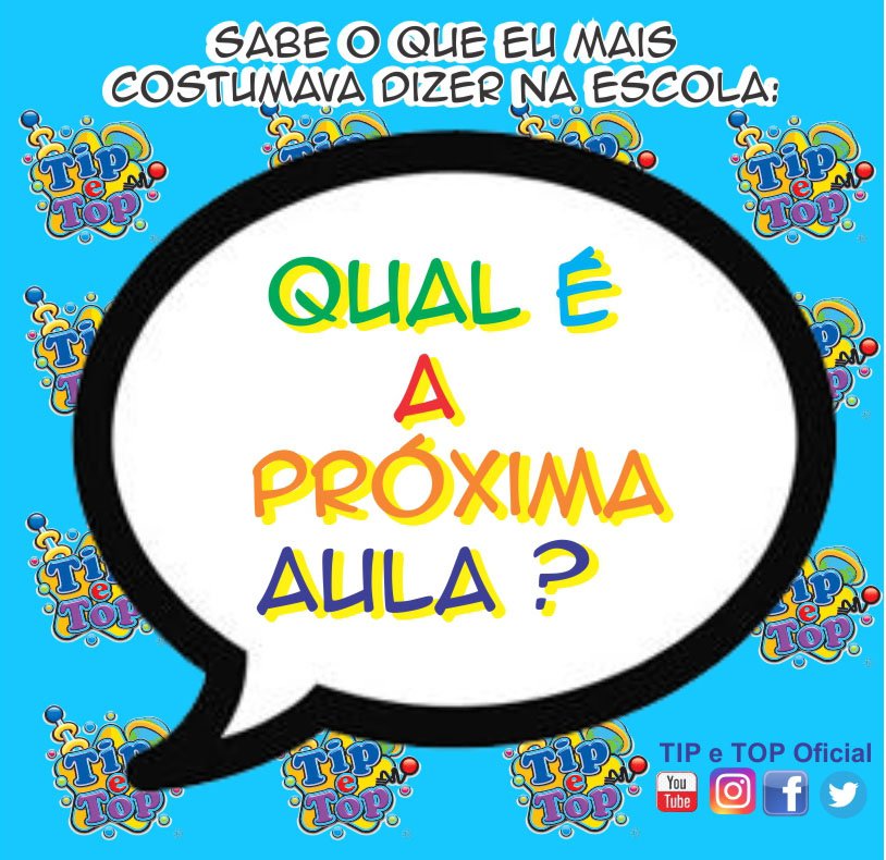 TipeTopOficial's tweet photo. Esta é uma das frases mais comentadas na escola! Estudar pode ser muito divertido! Se você concorda, dá um curtir e compartilhe com seus amigos #tipetopoﬁcial #diversão #alegria #educação #amor #jesus #tipetop #palhaçostipetop #palhaço #tiptop #crianças https://t.co/H5nZmzwCf4