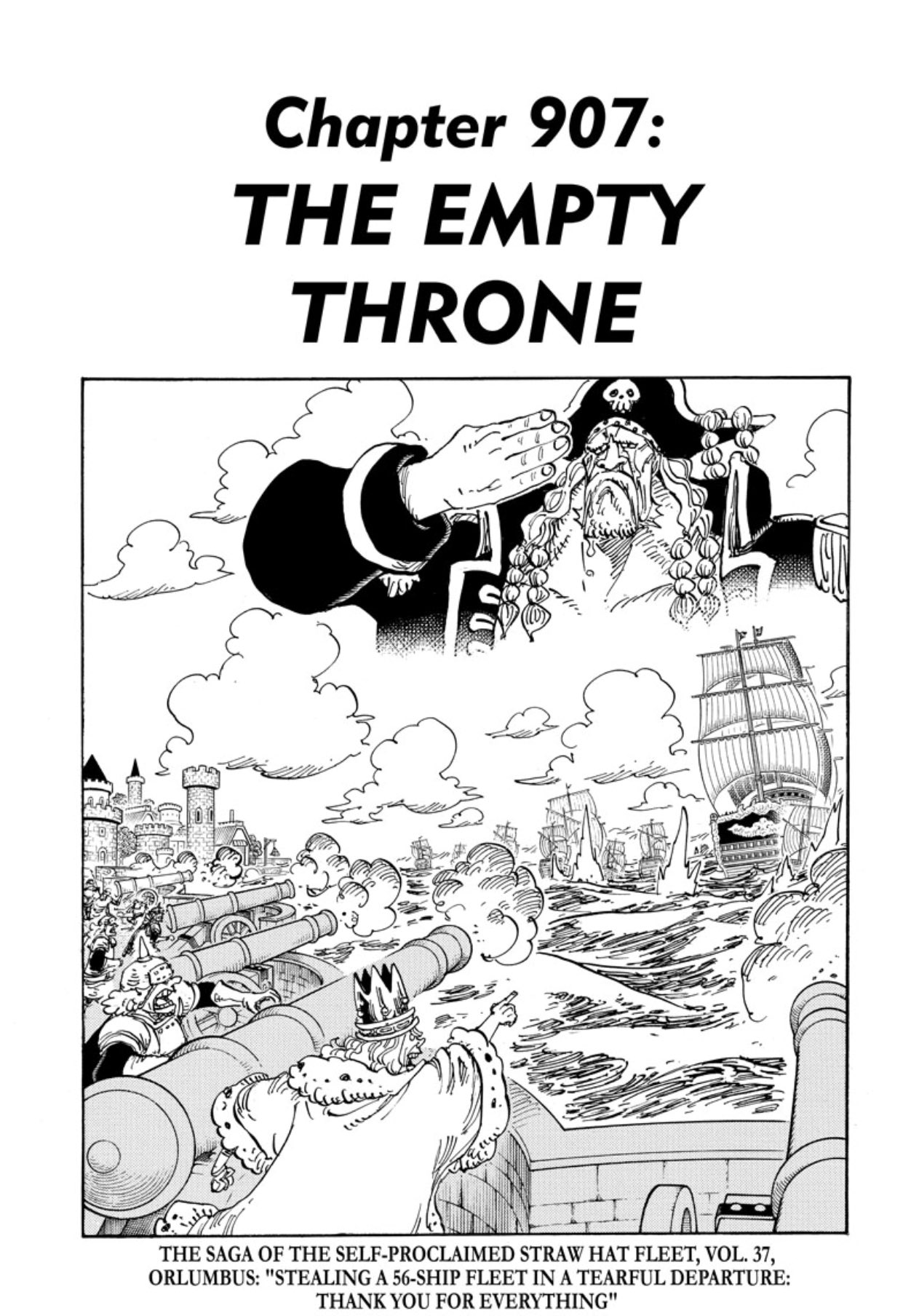 One Piece Center The Cover Page For One Piece Chapter 907 The Empty Throne T Co Klejwxatsg Twitter