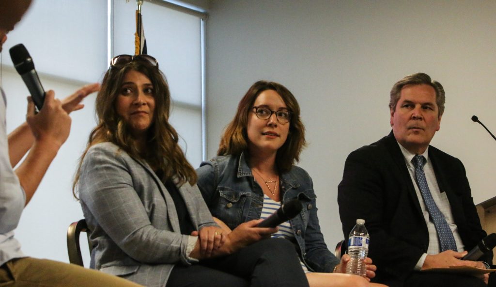 UniverseBYU's tweet photo. Editors Jennifer Napier-Pearce of The Salt Lake Tribune, Doug Wilks of Deseret News and Julia Ritchey of radio station KUER 90.1 discussed the future of Utah's local journalism at a June meet up.
https://t.co/MT9CDwuHYl https://t.co/gOAxD7XlAG