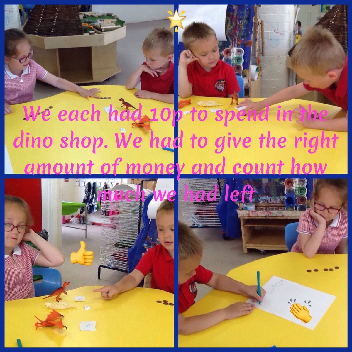 Evansjmrs's tweet image. @PPS_Draig @Phip_Primary  We used money today to reinforce our subtraction skills #phipmath #phipfp