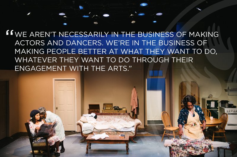 -- Celebration Arts' Founder, James Wheatley, whose recent production of A Raisin in the Sun featured this touching moment between a family’s three generations. A grant from the Foundation's arts initiative helped the company move to a new theater in 2017. sacregcf.org/arts