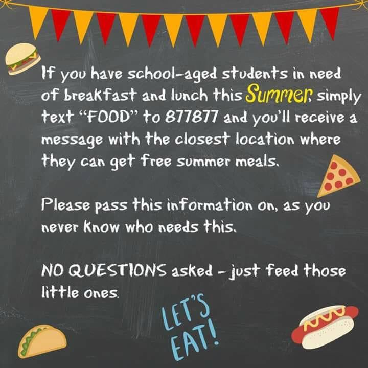 TiJeMorris's tweet photo. Summer time doesn’t mean it has to be a hungry time!! Please share!! https://t.co/MHtBoewt1e