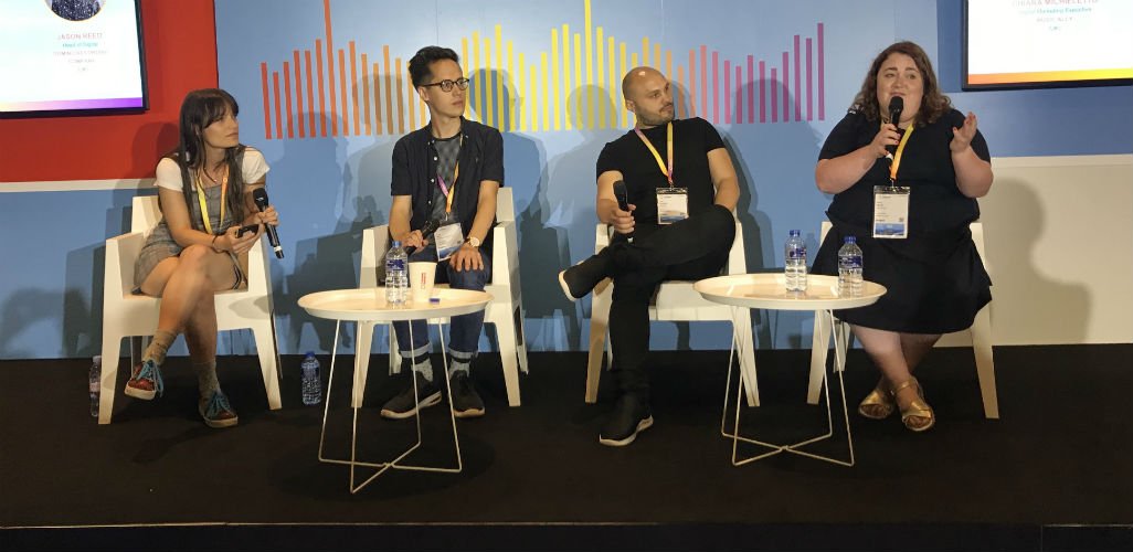 Synchtank's tweet photo. Indie labels tech: ‘We’re not going to start building our own blockchain…’ - @musically #midem #midem2018 https://t.co/m0Fp1FcuOa https://t.co/4twC3JWiyv