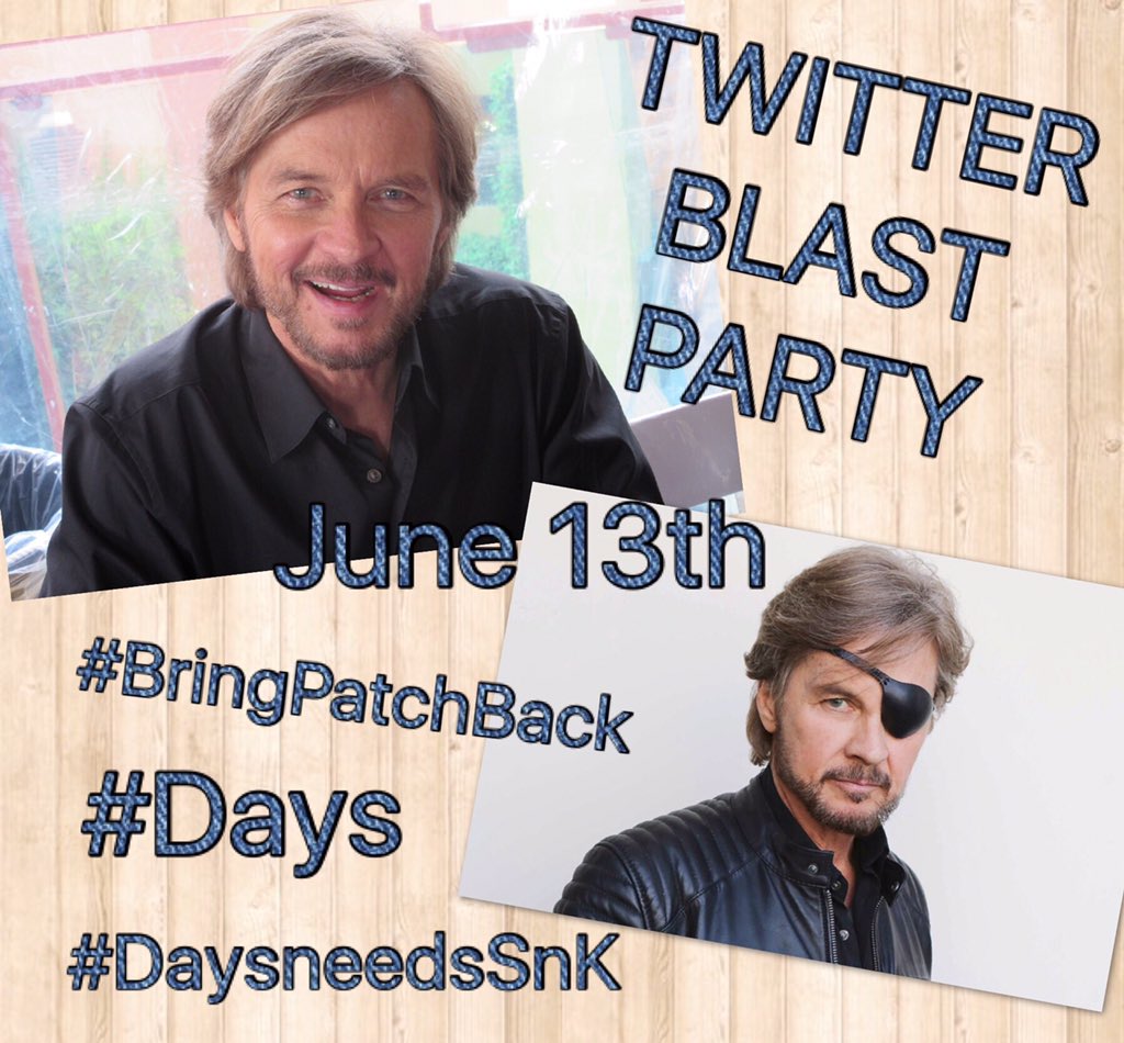 Redrose_AT's tweet image. June 13th will be Stephen Nichols' 33rd Anniversary since his #Days debut as Steve "Patch" Johnson! Let's celebrate his debut &amp;amp; tell TPTB that we WANT Nichols to be re-signed. Tweet your love, support &amp;amp; fave moments. Join us as we fight to get Stephen Nichols re-signed!