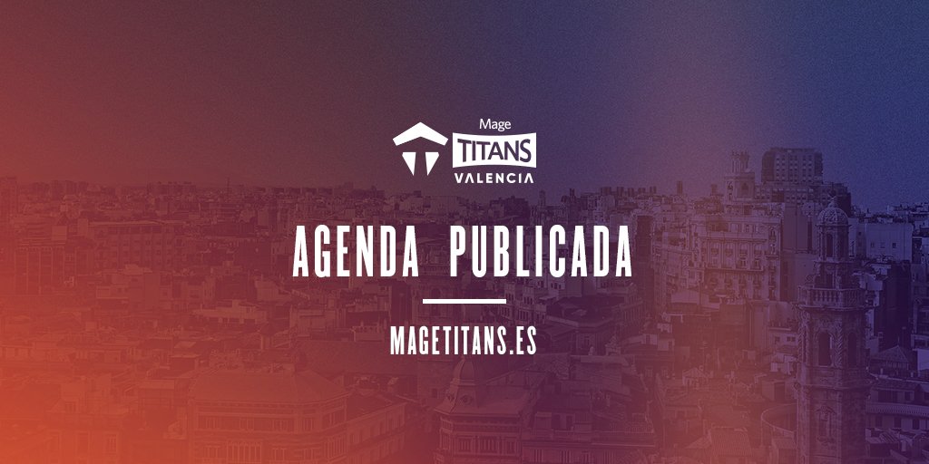 MageTitansES's tweet photo. ¡AGENDA PUBLICADA! comienza la cuenta atrás para #MTES18
https://t.co/IZo23YXCGY https://t.co/dxKvI4OsIn