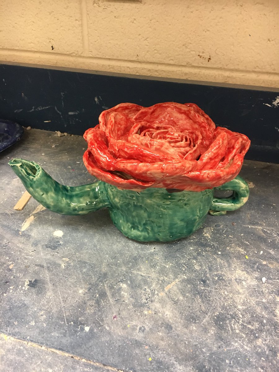 Lcb3Ddesign's tweet photo. 3D Design Three finished up their “disguised” teapots last week! @lcbirdprincipal https://t.co/R6wXYRWxbj