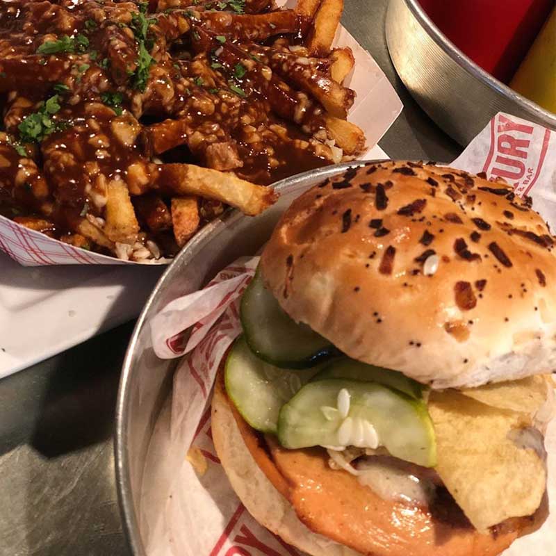 BetterMade's tweet photo. “Fried Bologna and Poutine #friedbologna #grilledonion #swisscheese #onionroll & “Smosh” of #bettermade1930 #mercuryburgerandbar” - girl.foodie.detroit https://t.co/XLoP80eyoe