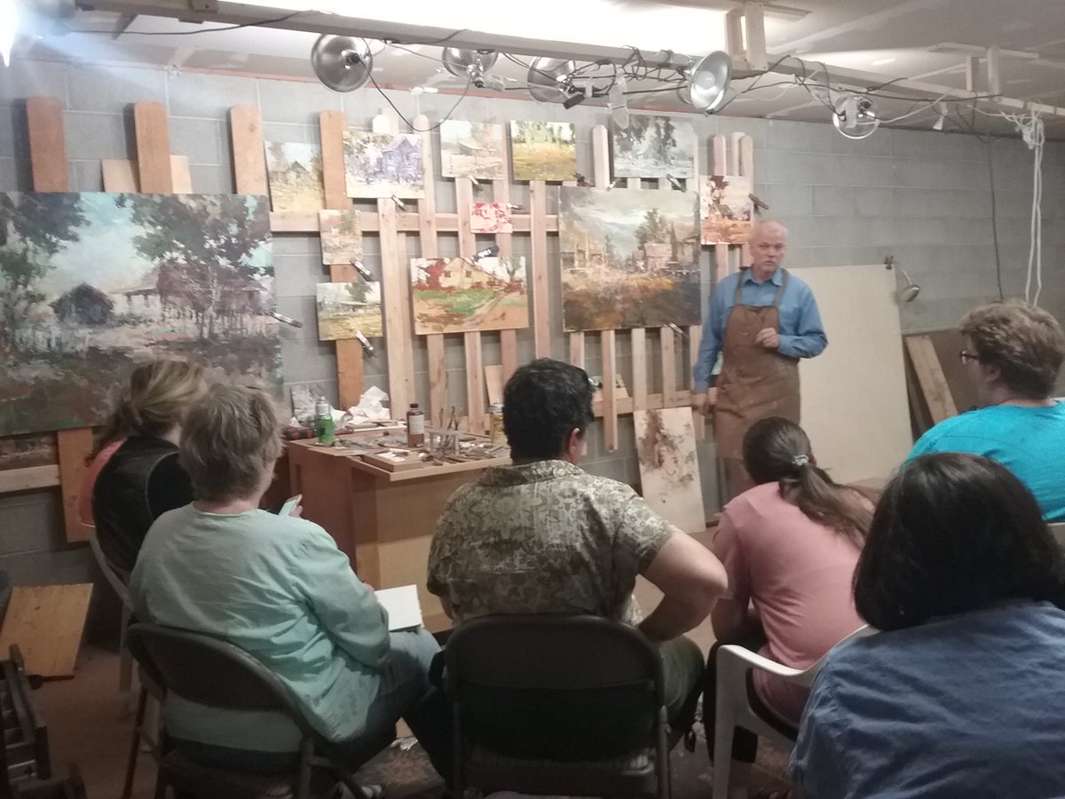 RETTashby's tweet photo. Had the opportunity to give some #UVU #art students a #painting demo last week. They were a fun, interactive bunch. https://t.co/H2BwnQ0Jjm