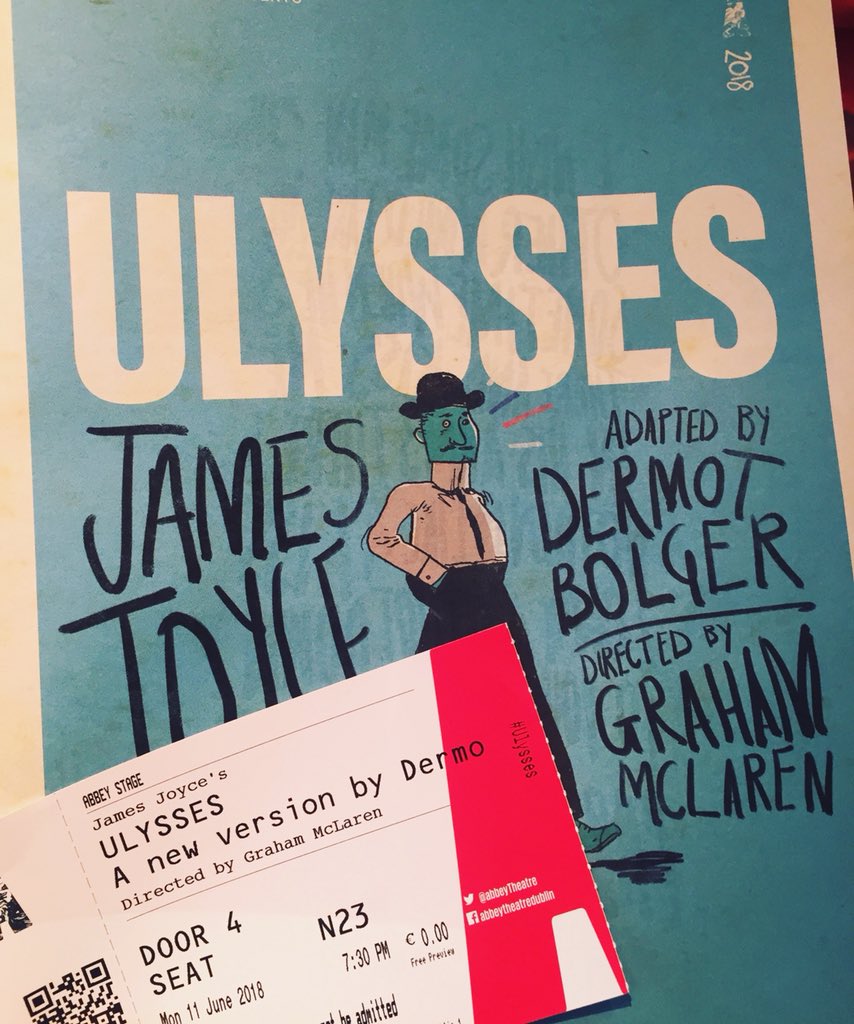 MartinaNee's tweet photo. Success. Ticket got for #Ulysses. What a wonderful thing the #FirstFreePreview @AbbeyTheatre is. I’ll definitely be going to more this year #theatre #theatrelover #Dublin #JamesJoyce https://t.co/7m3PjFS6Vm