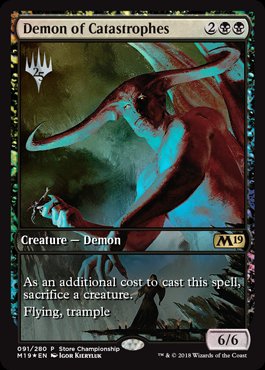 ZBexx's tweet photo. I'm having flashbacks to #mtgrtr days...#desecrationdemon 2.0...new and improved๐๐ thoughts?!?!?!
I instantly think "sure, I can sac a saproling for that" #wheresslimefoot #golgari #mtg #MagicTheGathering #mtgm19 https://t.co/BsV5iojhTg