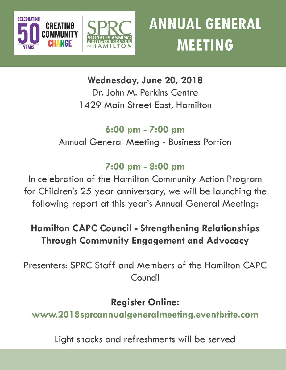 SPRCHamOnt's tweet photo. Join us on Wednesday, June 20 for our Annual General Meeting! Register at: https://t.co/r3nRaHe9Op https://t.co/P5LBzDfpw2