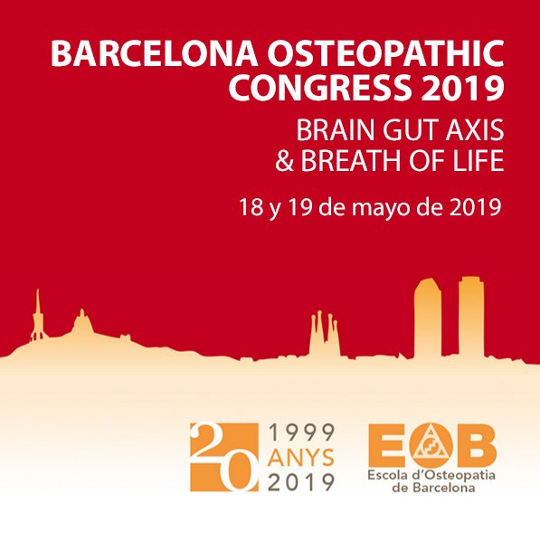 EOB_Barcelona's tweet photo. Con  motivo de los 20 años de nuestro proyecto académico, presentamos el  Barcelona Osteopathic Congress 2019 que celebraremos los días 18 y 19 de  mayo de 2019. Entra en la web para descubrir los ponentes, conferencias... https://t.co/RkyfljNt0I #BCNOsteopathicCongress2019 https://t.co/y96Y1cnvLE