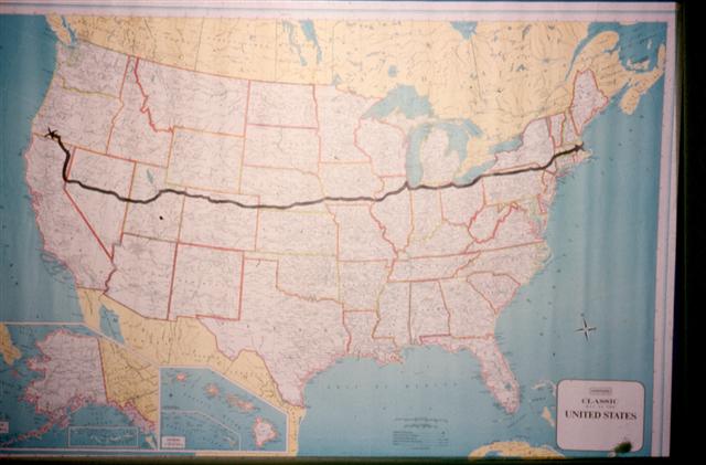 DMSE's tweet photo. Forty years ago today, June 11, 1978, I started off on my 80-day, 3,452-mile run from Medford, OR to Medford, MA. For the first month, I averaged about 43 miles a day and then upped it to over 50 miles a day as I miscalculated the distance using AAA maps and a ruler! https://t.co/074kS4llCq