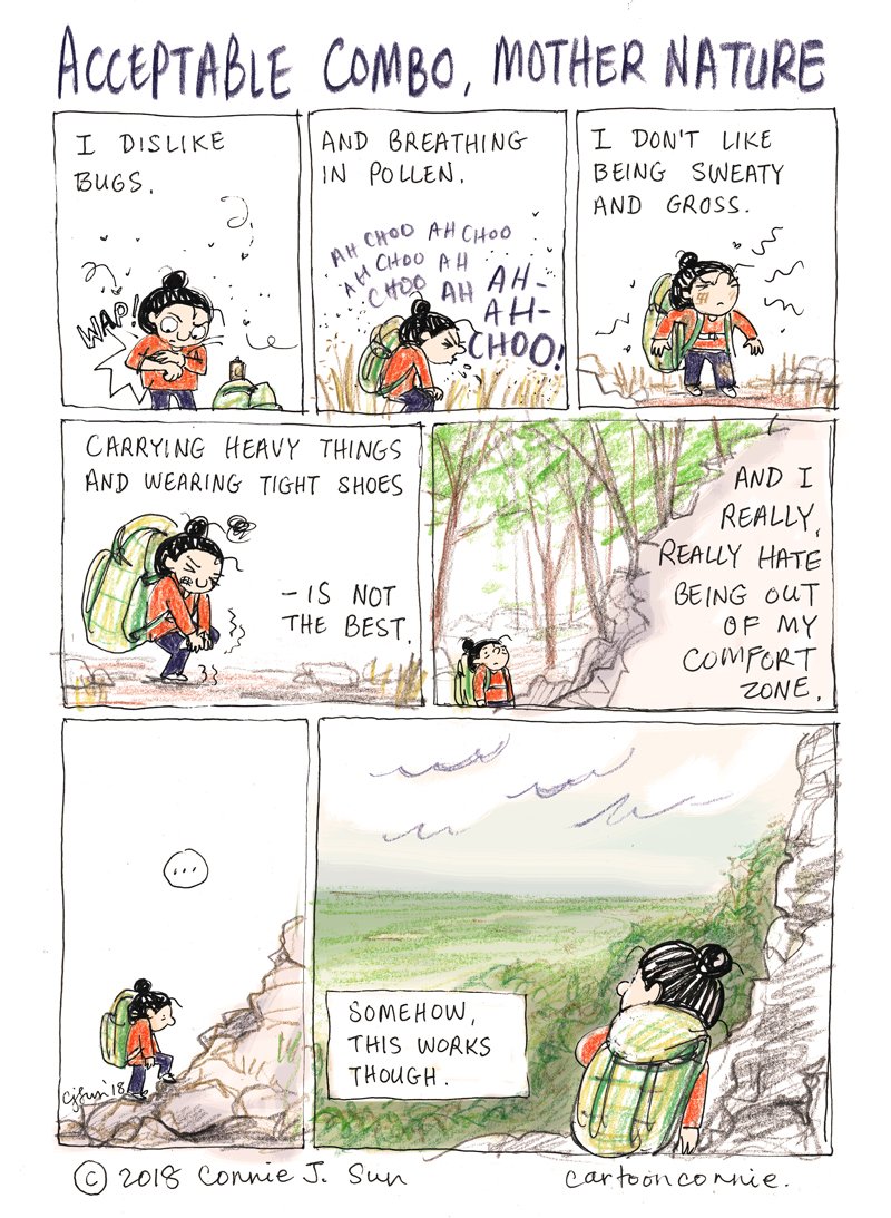 cartoonconnie's tweet photo. I don't know why, but somehow, it all works together. #nature #outdoors 

New cartoon https://t.co/KGVD2Smjaj https://t.co/CtoE9MXdlV