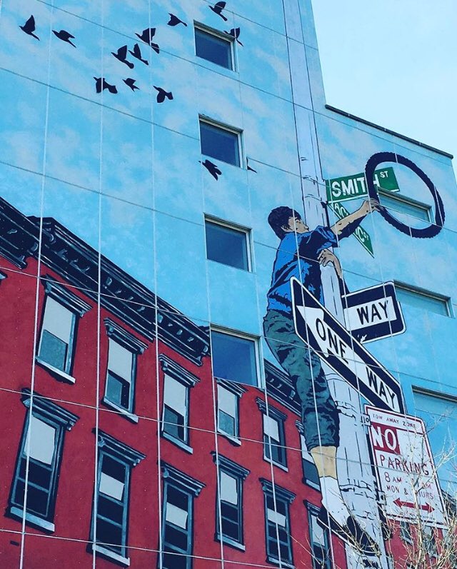 Walking the streets of Boerum Hill! ‘Sign Language’ by <a href="/stainitd/">Chris Stain</a>, Billy Mode &amp; the amazing young artists of Cre8tive YouTH*ink (<a href="/Mista_Oh/">Jerry Otero</a>). Inspired by a photo from Martha Cooper’s – “Street Play Project” (1978) ❤️