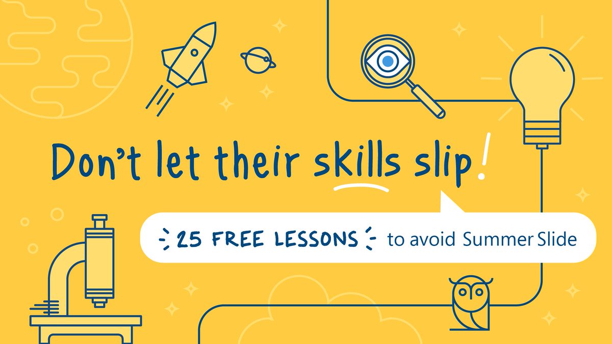 MicrosoftEDU's tweet photo. Research shows, students can lose up to 2 months of reading &amp; math knowledge during the summer, causing teachers to spend 4-6 weeks re-teaching these concepts. It’s called Summer Slide, &amp; we’re here to help your students avoid it: https://t.co/24XvEv8W0J https://t.co/BTMV0QWWpi