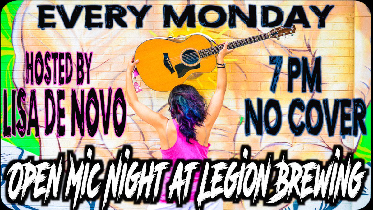 I'm hosting Open Mic Night every Monday at @LegionBrewing!!! Come by for some live music and a cold one! xoxo! @PlazaMidwood @Charlottgotalot #livemusic #localmusic #cltmusic #lisadenovolive #emcee #openmic #originalmusic #nocover #freevent #goodtimes #acoustic #juicyjay