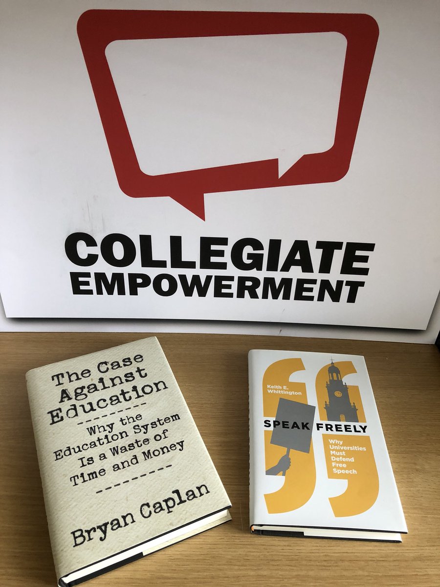 TonyDAngelo's tweet photo. Can’t wait to dig into these 2 gems from @PrincetonUPress for future author interviews on The #CollegiateEmpowerment Show. 

The Case Against Education by @bryan_caplan and Speak Freely by @kewhittington. Must reads for all #HEpros, #SApros, #CEpros #SAchat #Casesm #HEsm https://t.co/VQqvVZqzlS