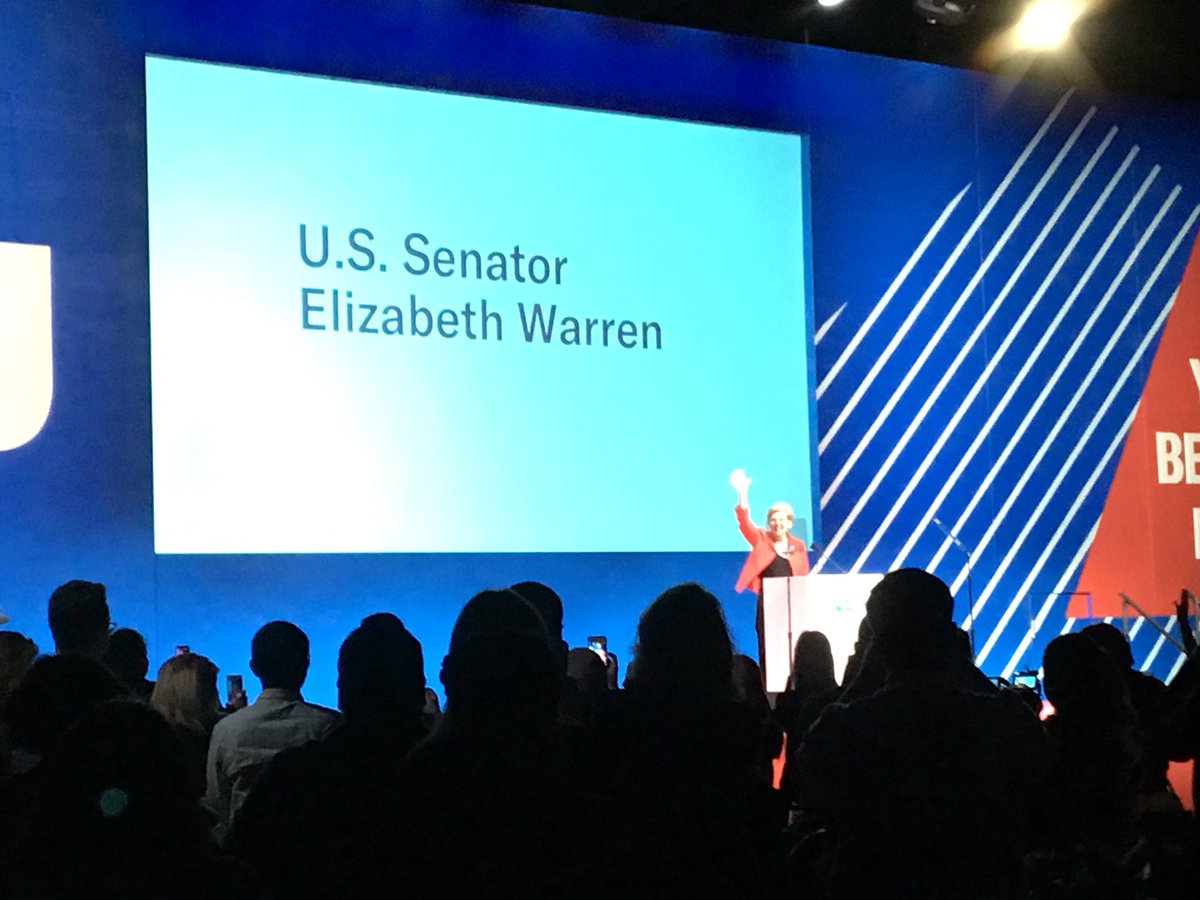 ACLU_MD's tweet image. Listing to @SenWarren energize the ACLU membership about fighting for ALL AMERICANS, “because rights matter” #ACLUcon18 #aclucon