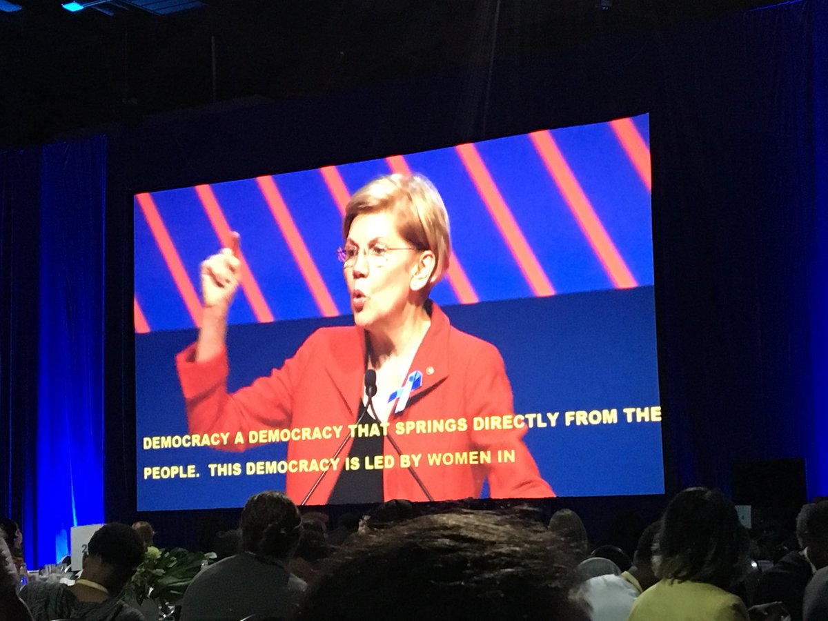 ACLU_MD's tweet image. Listing to @SenWarren energize the ACLU membership about fighting for ALL AMERICANS, “because rights matter” #ACLUcon18 #aclucon