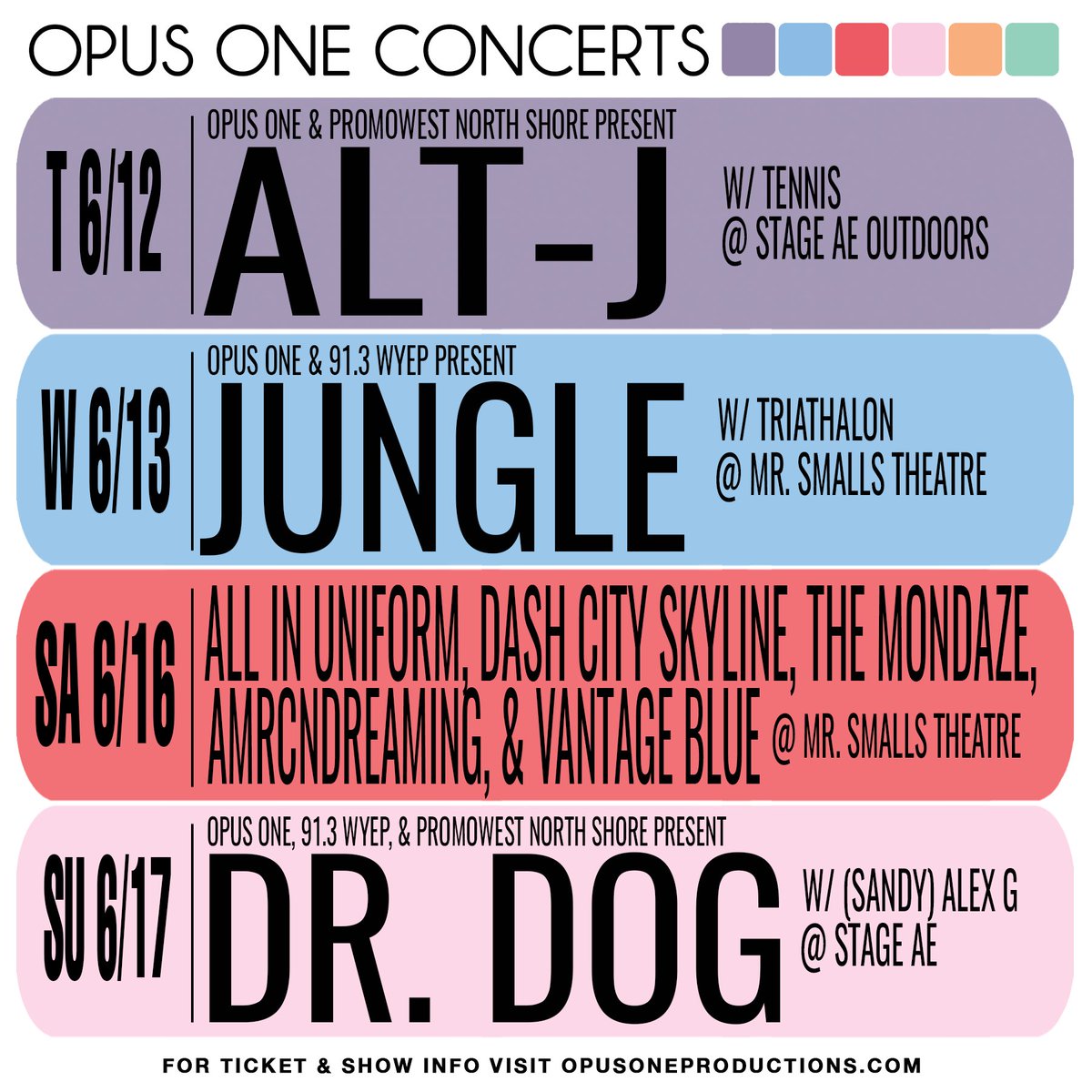 MrSmallsTheatre's tweet photo. THIS WEEK IN MILLVALE!
 
6/13 @jungle4eva w/ @triathalonmusic! 

6/16 @AllInUniform / @DashCitySkyline / The Mondaze /  AMRCNDREAMING / @VantageBlueBand! https://t.co/fGlGGJRNZO