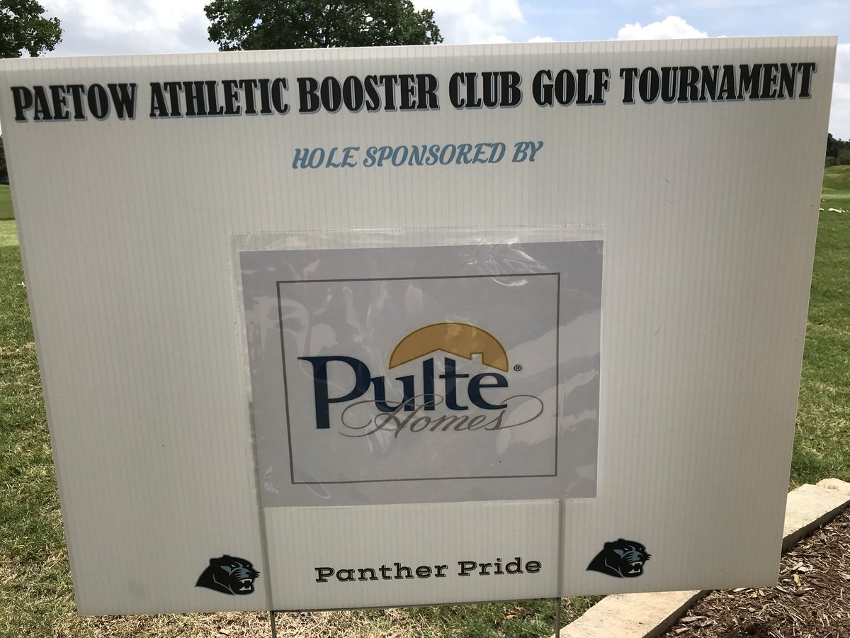 GbbPaetow's tweet photo. A BIG Thank You to Pulte Homes for sponsoring Paetow Athletic Booster Golf Tourney!!! https://t.co/2UAekRDT6d