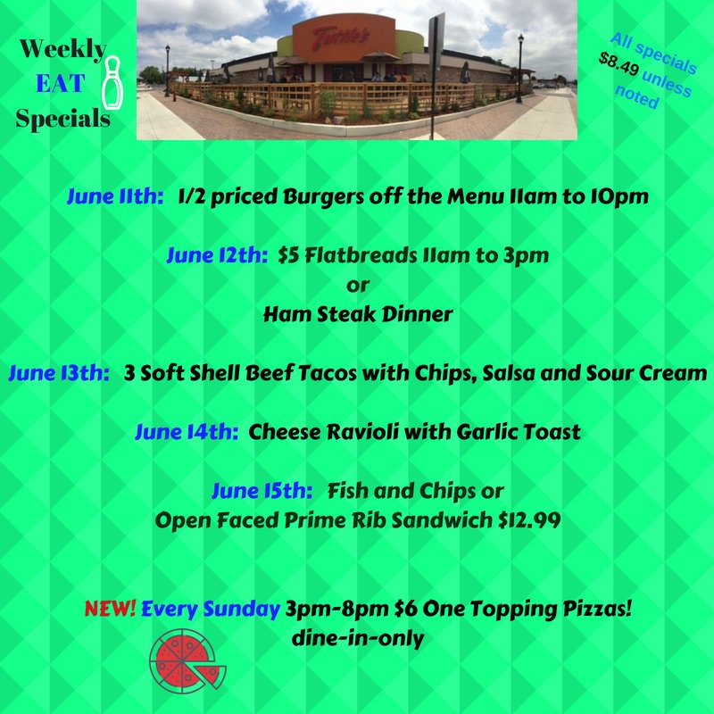 Tuttlesbowling's tweet photo. Happy "must try" Monday!! #goodtimes #greatfood #family #friends #bowling https://t.co/9OKcH3aSJJ