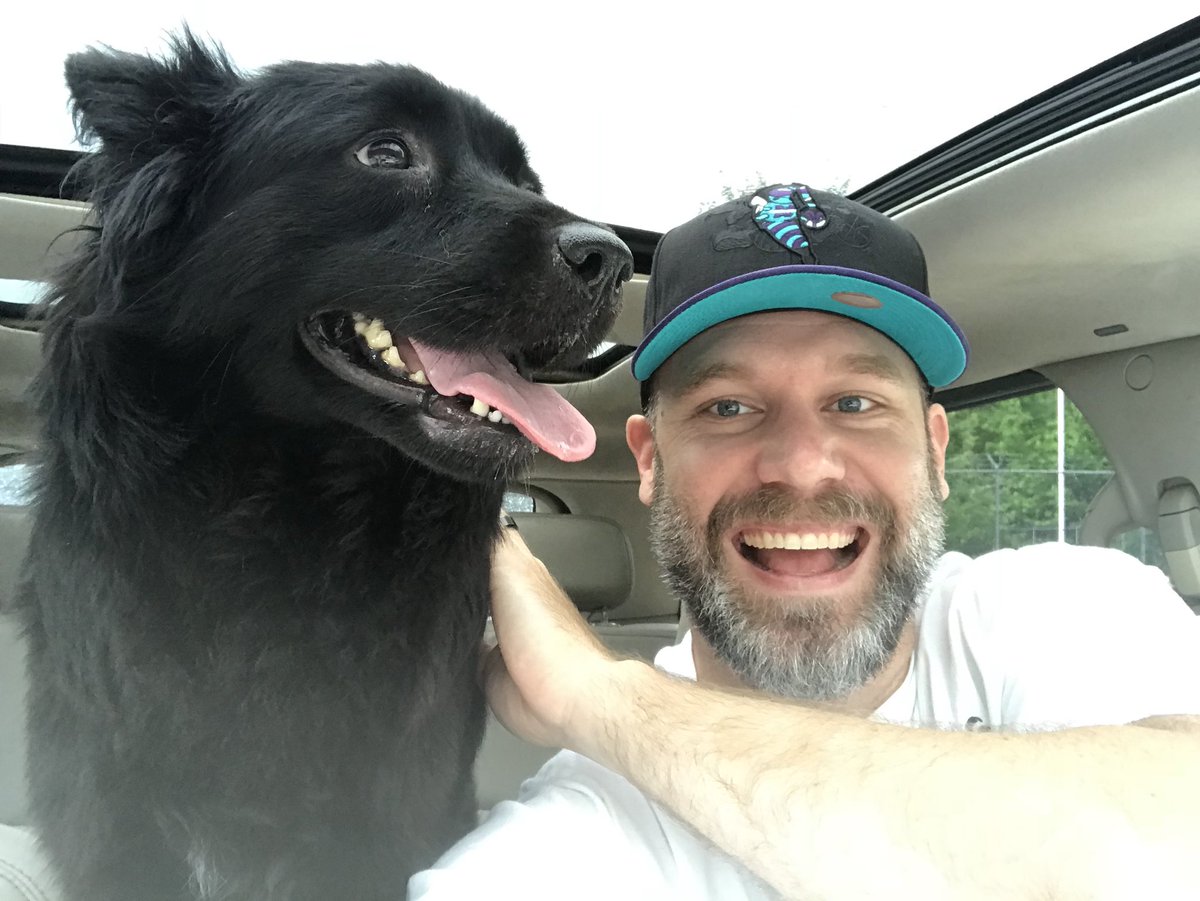 _livelikeCalvin's tweet photo. A little #MondayMotivation from our newest #RescueDogs Lady Diana on her #FreedomRide She was picked up after being hit by a car. Her front leg is paralyzed. We're heading to the vet to be evaluated, but now she's #Happe to be free again. #livelikeCalvin #AdoptDontShop 🐾 #RVA https://t.co/R3wHGWCc0K