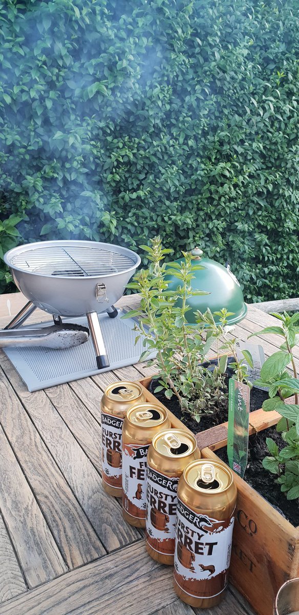 mrtbourne's tweet photo. Monday done. Time for a few @Badgerales and a mini braai to watch the sun go down #ukbbq #harpenden #tongmaster https://t.co/PX6Koa8KXB