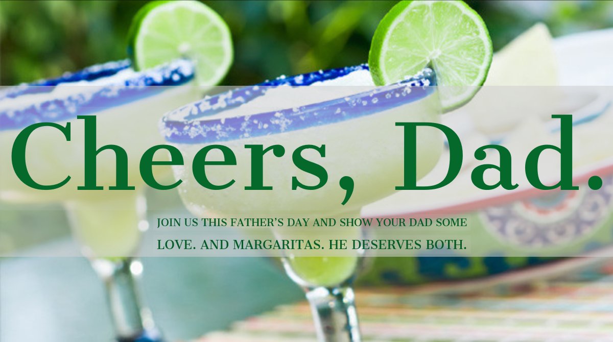 Father's Day is right around the corner! Call or book a reservation online today! #FathersDay #Ole #OleMexicanRestaurant #Cambridge #Cheers
