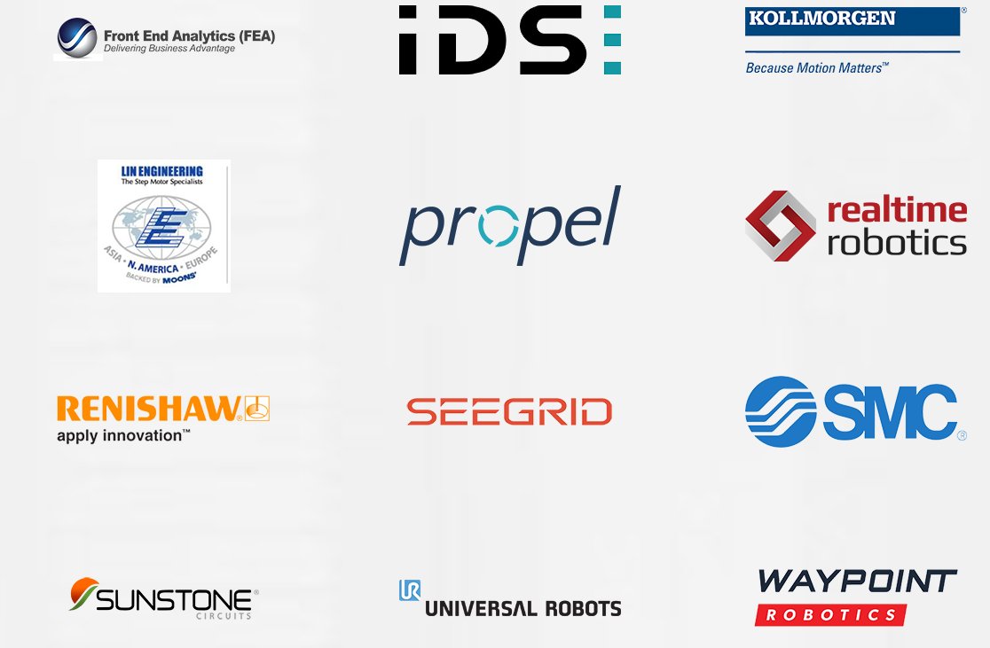 Robotics_Summit's tweet photo. Special thanks to #RoboticsSummit2018 Gold Sponsors! https://t.co/6Ju4sv9QRO