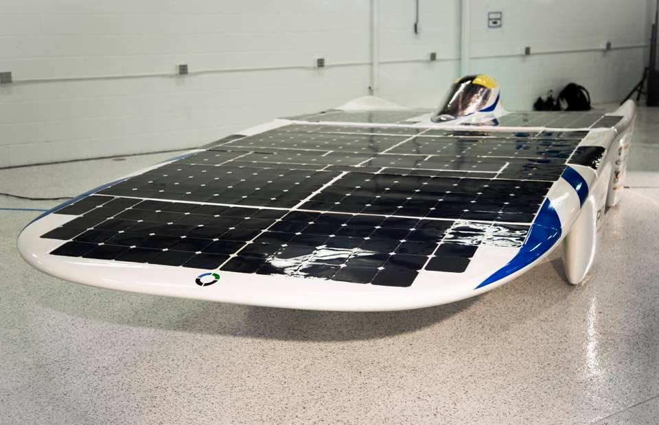 SunPower's tweet photo. Need for (solar) speed: @CalPoly students aim to break Guinness World Record for fastest #solar car using high efficiency SunPower solar cells. @GWR #drive65 https://t.co/HUMDyyp14M https://t.co/eVjg3sGVqs