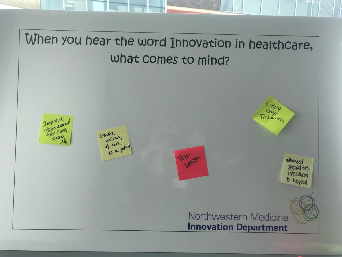The Innovation team was up at <a href="/NorthwesternMed/">Northwestern Medicine</a> in Lake Forest talking with employees on their Innovation ideas! How do you inspire Innovation? #NMInnovation