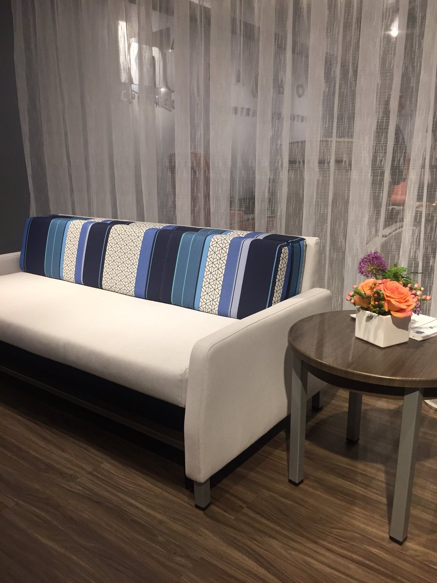 Triad Stripe looking good in the <a href="/lazboy/">La-Z-Boy</a> showroom #Neocon #Neocon2018