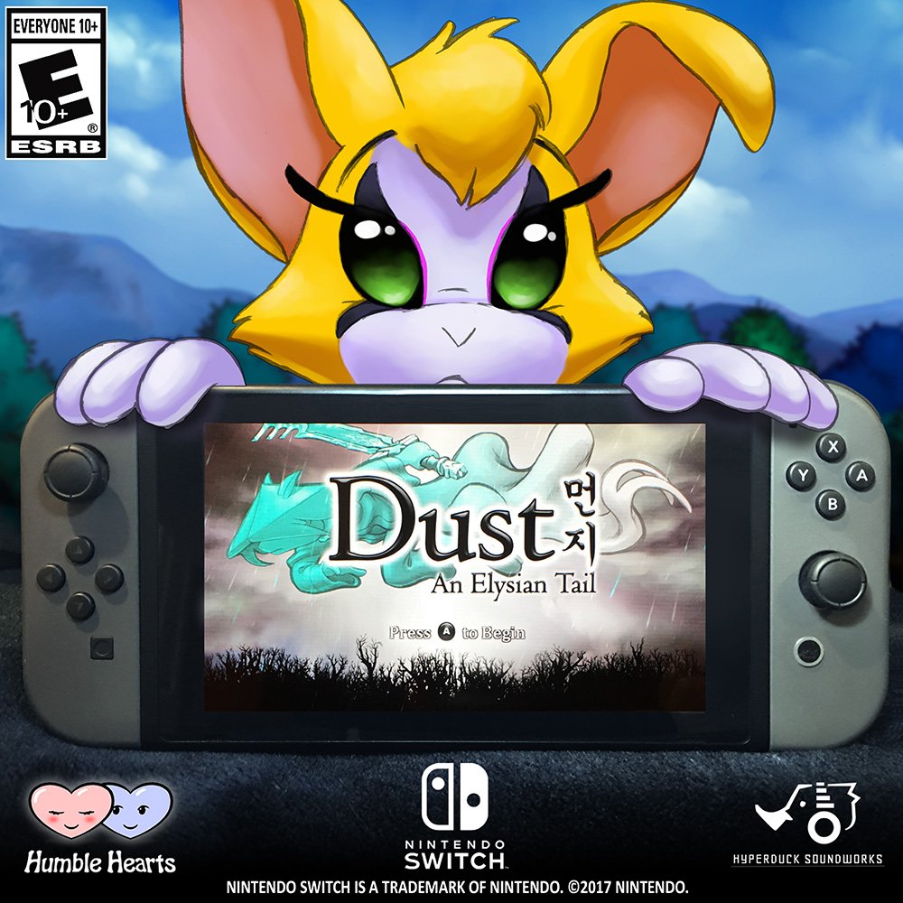NoogyTweet's tweet image. Dust: An Elysian Tail is coming soon to Nintendo Switch! Along with a digital eShop release, I'll be offering a physical edition through @LimitedRunGames! #NintendoSwitch