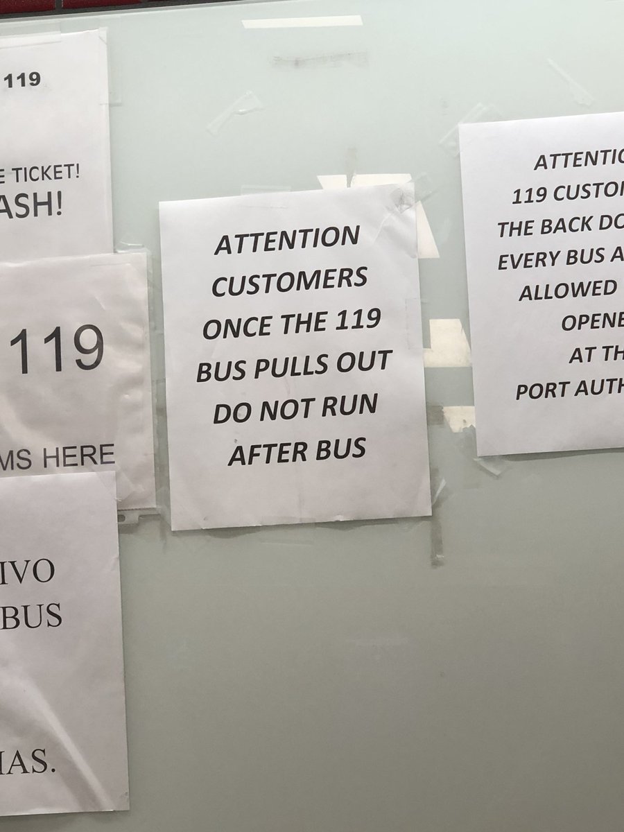 klemify's tweet photo. They run, perhaps, because the next #119 is 30min away, and will be packed. #increasedepartures! @NJTRANSIT @CouncilmanYun #jerseycityheights @PABusTerminal https://t.co/OEdIPU9cOK
