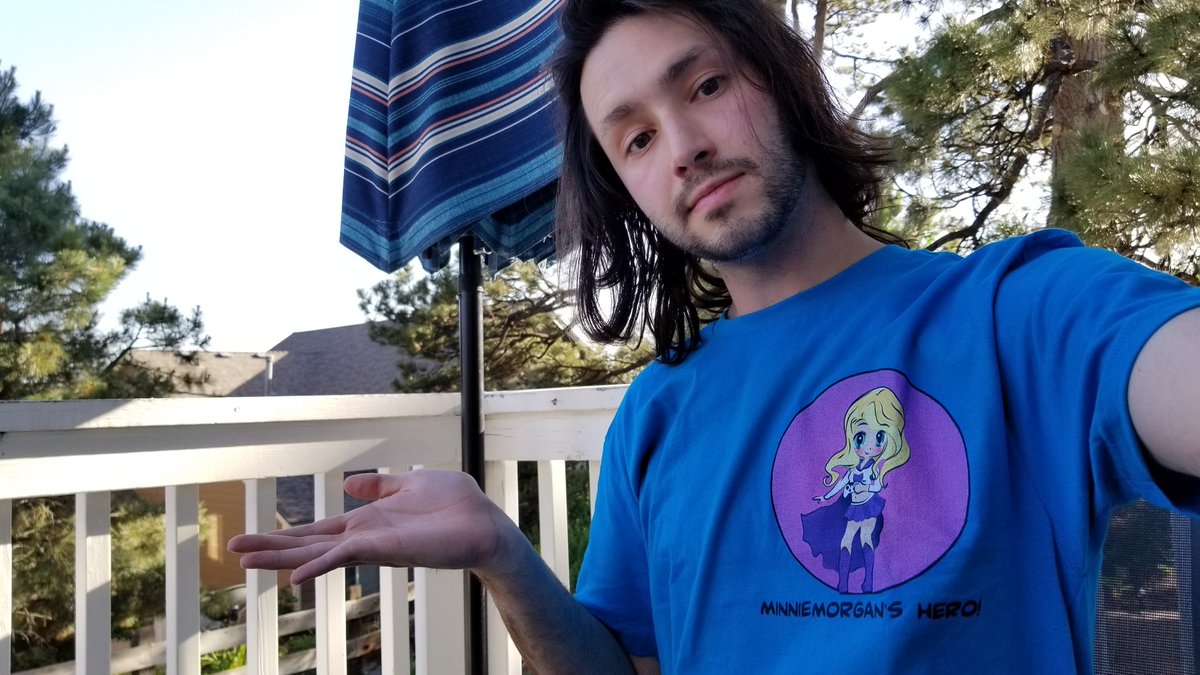 ArtistKARISMA's tweet photo. Its a @MINNIEMORGANTV tshirt day! How do you represent? Happy monday to all! #twitch https://t.co/f6YnaEfzmp
