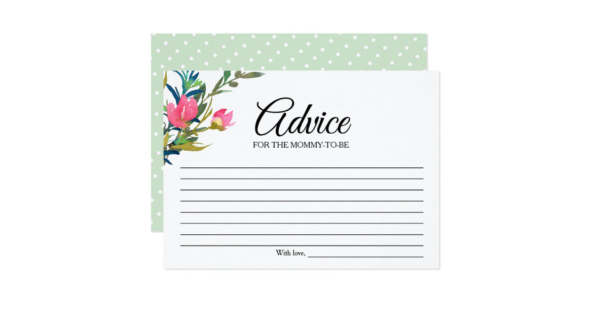 Advice for Mommy-to-Be Chic Floral Baby Shower Advice Cards

#BabyShower #BotanicalBabyShower #GreeneryBabyShower goo.gl/hCjFeG