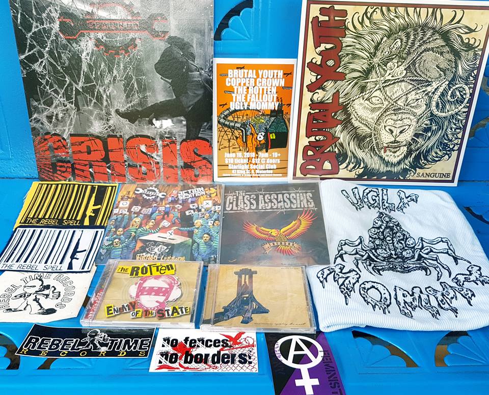 Check out the prize pack for this Saturday's show in Waterloo!!  <a href="/brutalyouth709/">Brutal Youth</a> <a href="/CopperCrown_TO/">Copper Crown</a> <a href="/therotten/">☣ℍ𝕠𝕣𝕚𝕫𝕠𝕟☭</a>  Doors 7pm, Tix $10 ticketweb.ca/event/brutal-y…