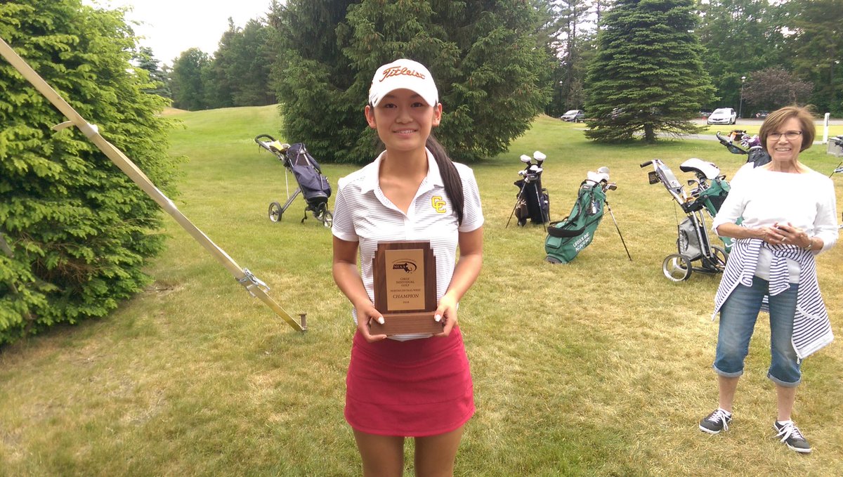 cchspatriots9's tweet photo. Gabrielle Shieh won the MIAA Noth/West/Central Girl Golf Championship this afternoon!  Gabrielle shot 71. Congrats, Gabrielle. https://t.co/MO9Y6DkZCy