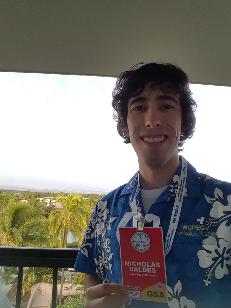 I'm Nicholas Valdes (go by Nick) and I'm going into my 4th year at University of Delaware. I'm doing research on low bandgap CIGS solar cells for tandem solar cells. #WCPEC7GSA