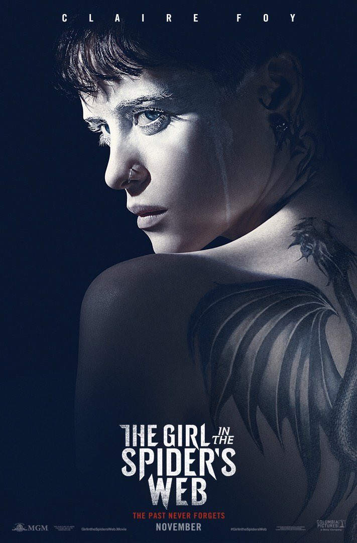 CultureNeed's tweet photo. Kasım ayında vizyona girecek, Claire Foy'lu #TheGirlInTheSpidersWeb 'in afişi yayınlandı. https://t.co/OkNj6cMmj3