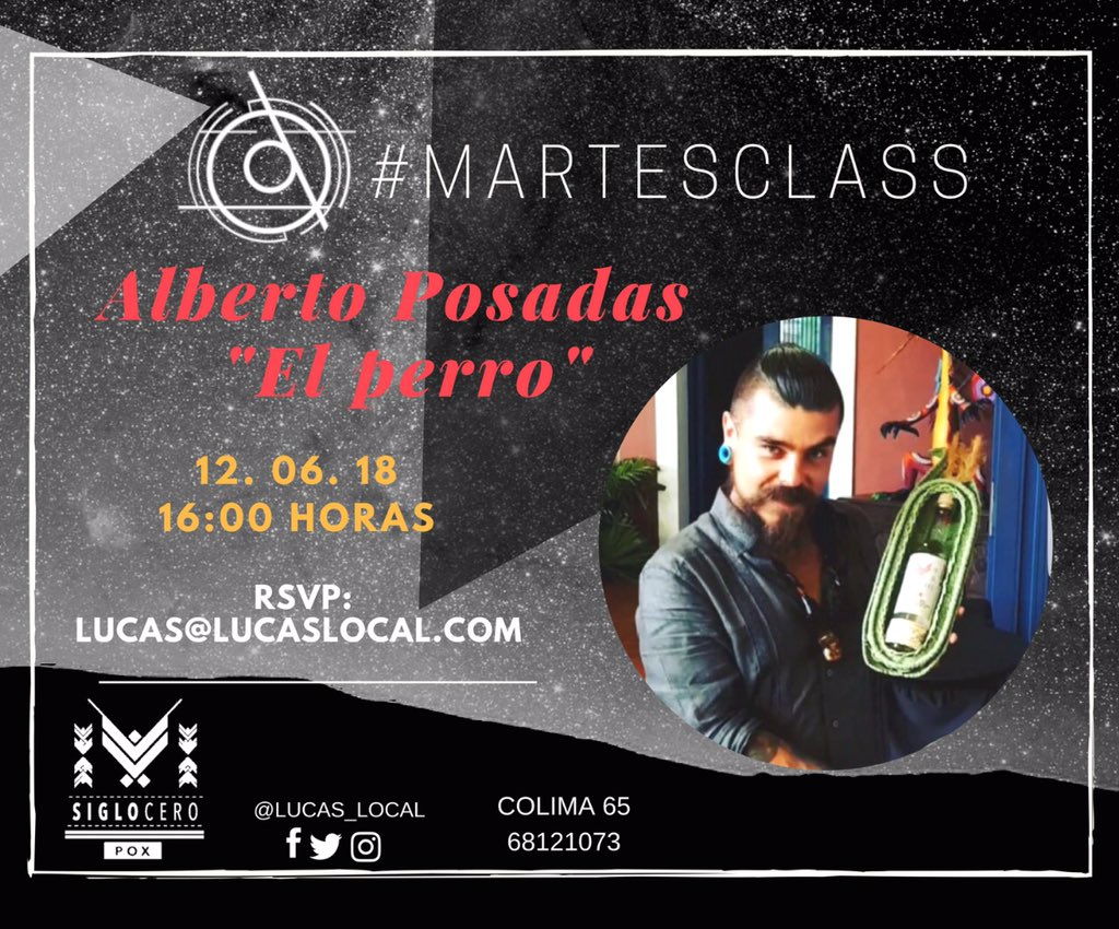 Lucas_Local's tweet image. Te esperamos este martes a la #masterclass de @tenoch52, embajador de @sigloceromx 😊👏🏽
A las 4:00 pm 💥
#EstamosLucas #LucasLocal @LaRomaDF