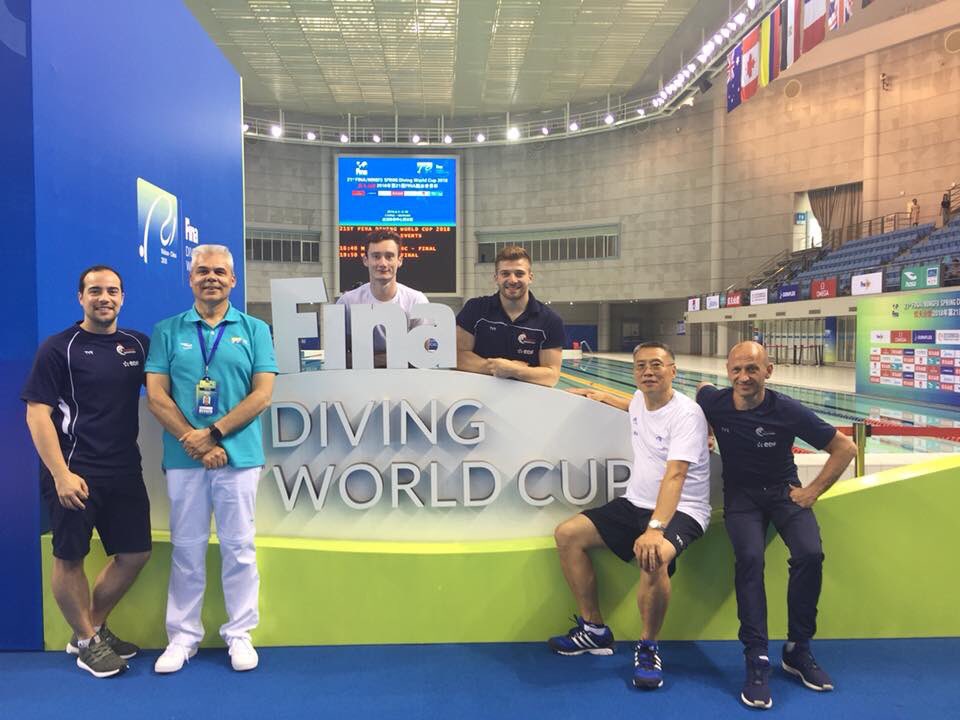 PorcuNoel's tweet photo. Bilan coupe du monde Wuhan 2018 : @AlexisJandard  24ème de l’épreuve du tremplin de 3m et @b_auffret 4ème à la plateforme de 10m ! https://t.co/Qz14cr8Ttl