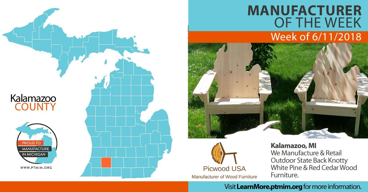 Proudtomfrinmi's tweet photo. .@onetoughnerd @SenStabenow @SenGaryPeters our @Proudtomfrinmi company of the week is @Picwood_USA in Kalamzaoo! https://t.co/5IvORfjO08 #finecrafted #outdoor #furniture https://t.co/DSAMZPDX5i